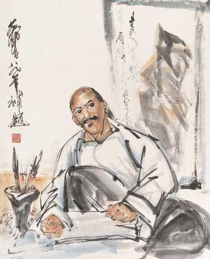 黄胄 曹雪芹像 立轴